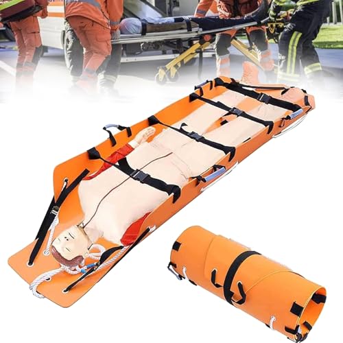 Camilla plegable portátil para rescate de emergencia, transporte de pacientes y evacuación de accidentes, ligera, duradera para uso en montaña y viajes