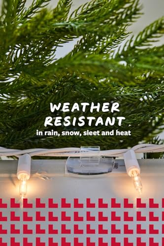 Command Clear Outdoor Light Clips with Adhesive Strips - 8 Mini Hooks and 10 Small Adhesive Strips - Decoration Clips for Hanging Lights Outdoors - Damage Free Hanging