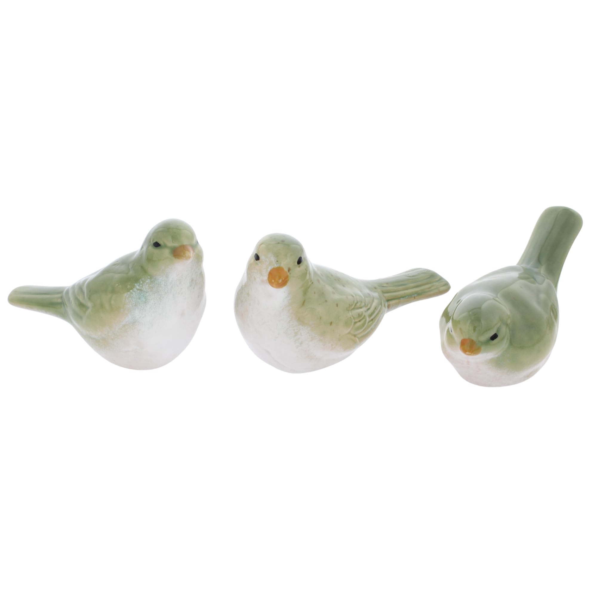 The Bridge Collection Ceramic Bird Figurines, Set of 3, Collectible Decorative Figures