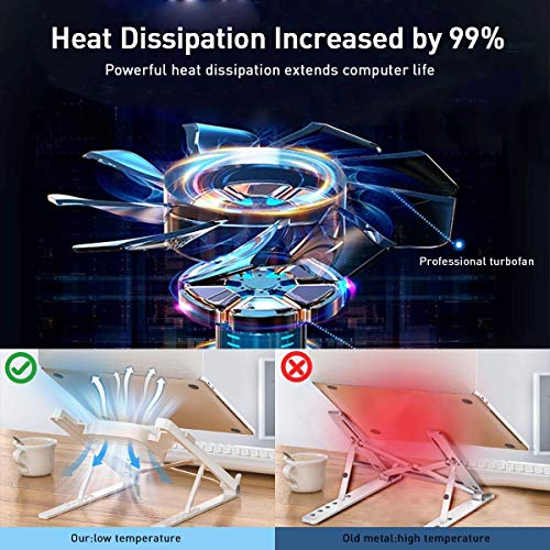 Image of Laprite - Laptop Stand Cooling Stand, 5 Angles Adjustable Ergonomic Foldable Portable Desktop Holder Compatible with MacBook, HP, Dell, Lenovo 10-17.3 inch