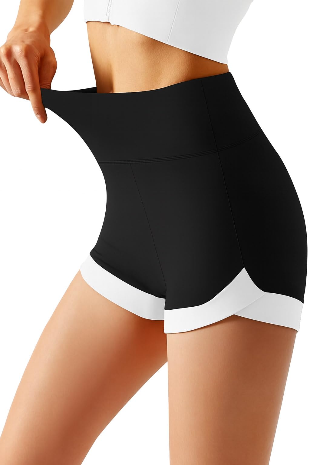 hsr Women's High-Waisted Butt-Lifting Shorts, Anti-Slip Stretchy Workout, Casual Shorts, Multi-Wear Design for Everyday, Gym Shorts, Seamless Fashion, Fitness-picture-0