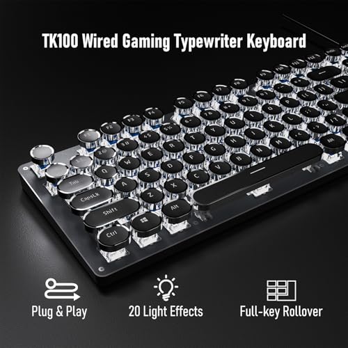 Clavier de machine à écrire esthétique avec rétroéclairage blanc à offrir - 2