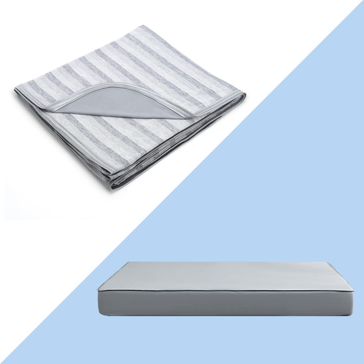 Ailemei Direct Cooling Blanket Queen Size and Cooling Mattress Pad Queen Size Bundle