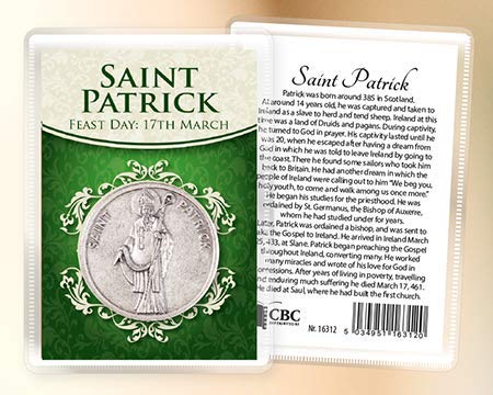 Saint Patrick pocket token medal keepsake and Prayer Card