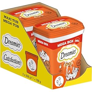 Dreamies Katzensnacks mit Huhngeschmack, 2x350g – Außen knusprige & innen cremige Katzenleckerlis