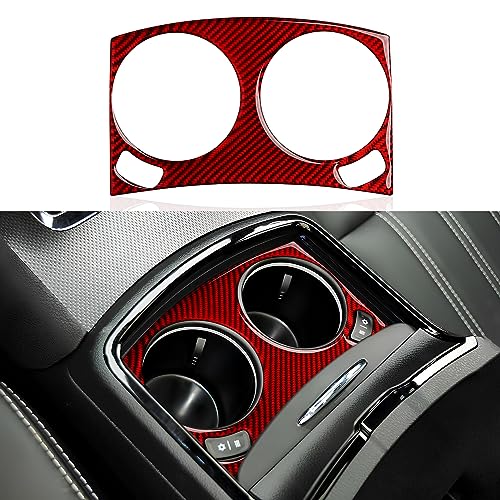 Image of Car Front Cup Holder Cover Decals for 2011-2023 Chrysler 300 / 300C / 300S / Limited /Touring /Base Accessories Carbon Fiber Interior Stickers