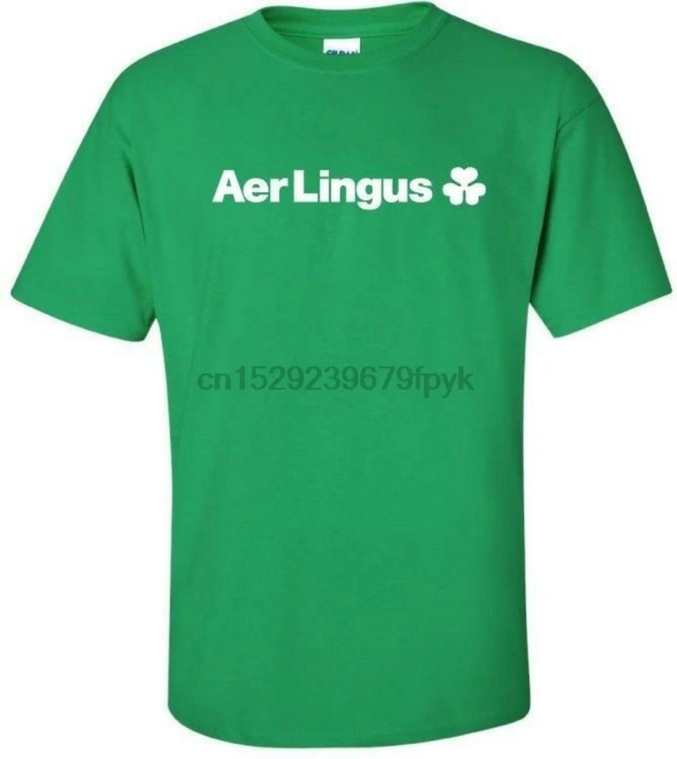 JIANGNANYAN AER-Lingus-Vintage-Logo-Irish-Airline-Aviation-T-Shirt Green