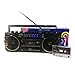 DISCORAMA® - LETTORE STEREO CASSETTE MUSICASSETTE RADIO REGISTRATORE USB + SD VINTAGE LETTORE PORTATILE ANNI 80 AUDIOCASSETTA (Nero) immagine