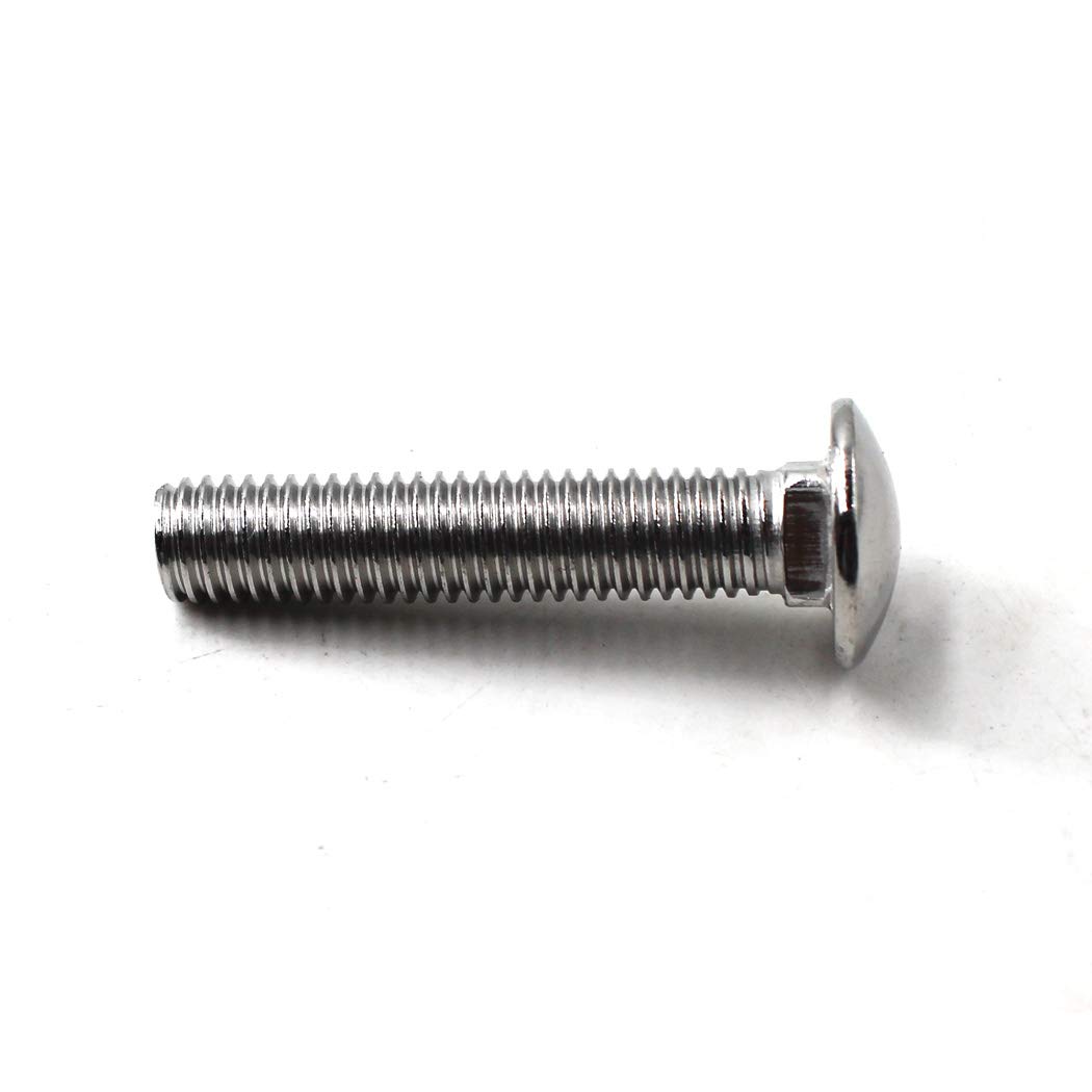 DSM Carriage Bolts M8 X 20 Mm To DIN 603 With M8 DIN 934 Hex Nut And Washer DIN 125 Stainless Steel A2/V2A Pack Of 50