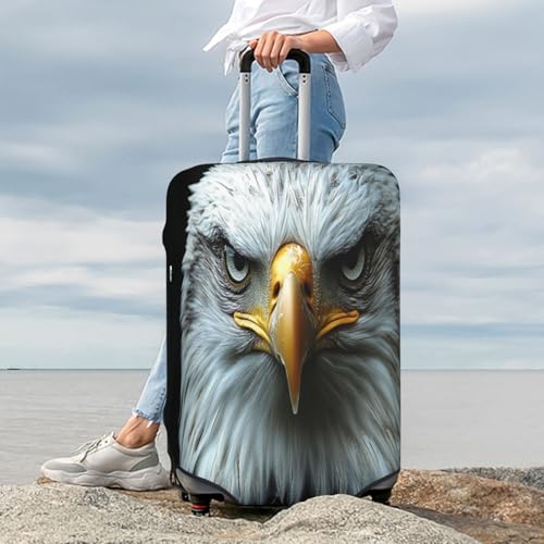 Fierce Eagle Durable Luggage Cover Suitcase Protector Anti-Scratch Luggage Cover Fits 18-32inch Luggage, Black, X-Large3