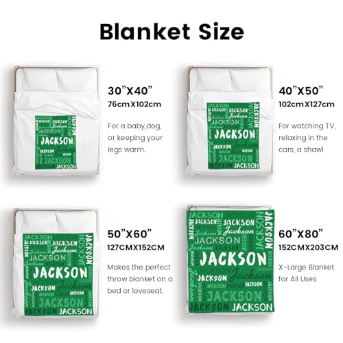 Personalized Name Blanket Customized Baby Blankets for Girls Boys Adults Monogrammed Blankets and Throws Christmas Birthday Mothers Fathers Valentines Day Gift