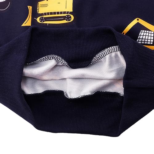 Image of Popshion Toddler Boys Sweatshirt Cotton Lightweight Kids Winter Warm Sweater Crewneck Pullover Tops