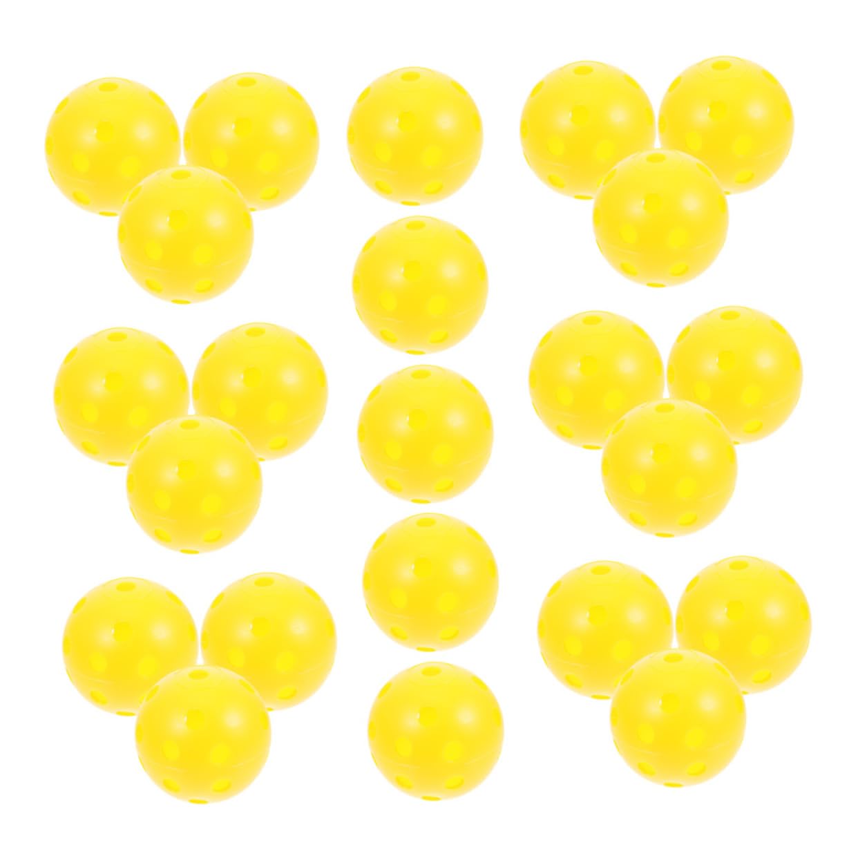 INOOMP Outdoor Practice Golf Balls 25pcs Compact Hole Balls Yellow for Swing Training Fun Games