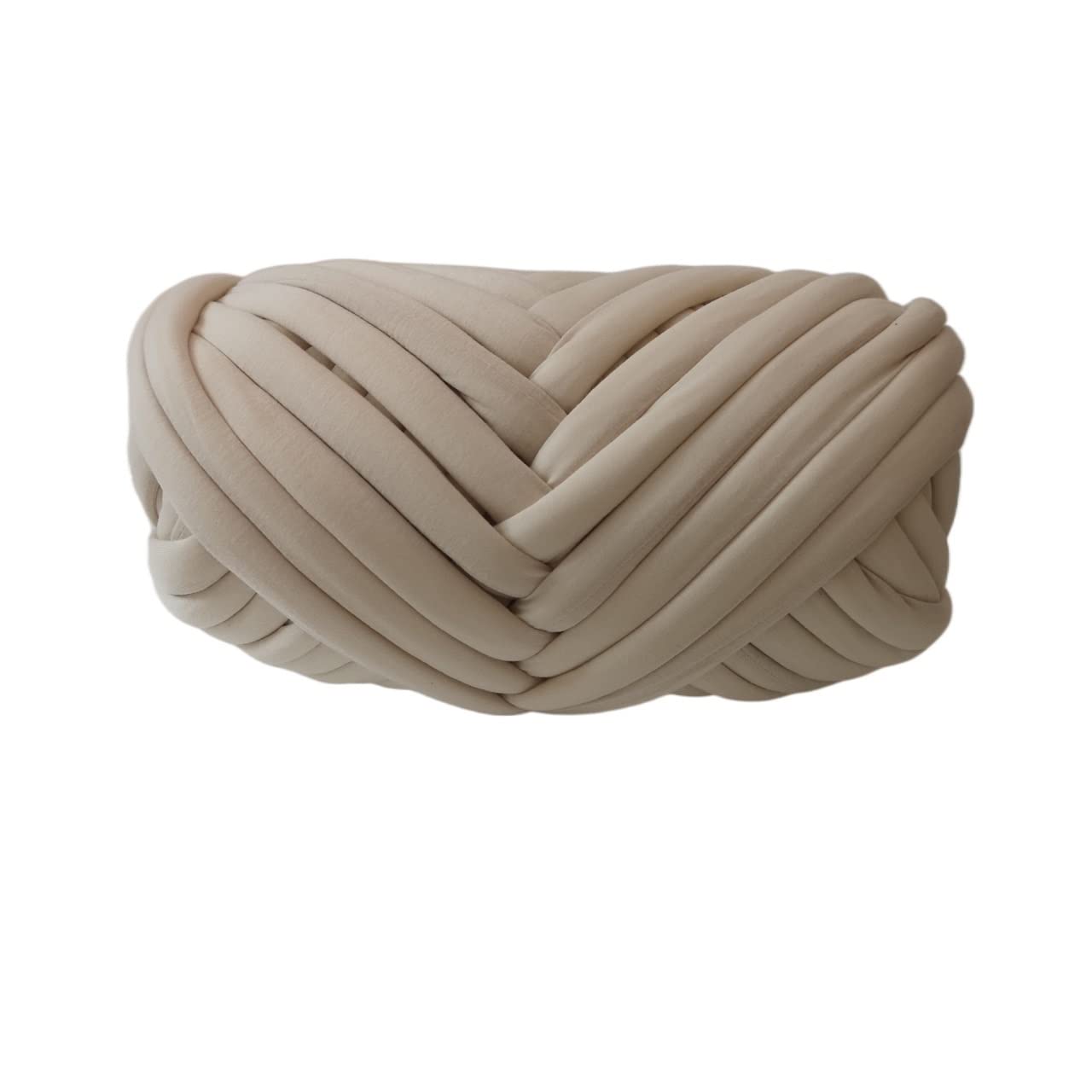Lana Para Tejer Grueso y supergrueso itinerante tejido a mano ganchillo suave algodón brazo tejer manta itinerante Lanas Para Crochet (Color : 1kg Beige)
