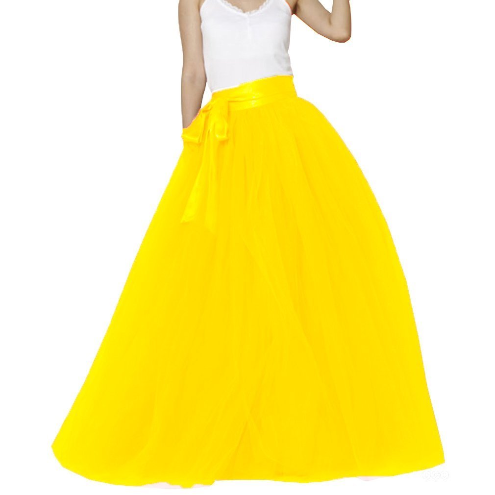 EllieHouse Womens Long Tutu Party Evening Tulle Skirt PC05
