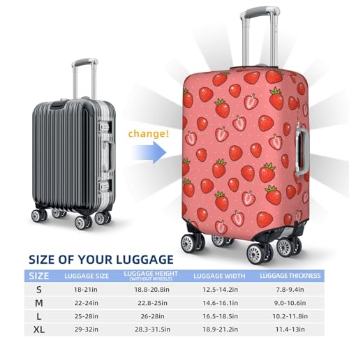 Travel Luggage Covers - berries strawberry Elasticity Suitcase Covers Protector for Luggage 18-32 Inch2