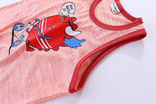 Image of Mud Kingdom Little Boys Summer Outfits Cute Cartoon Printing Tank Top Sets