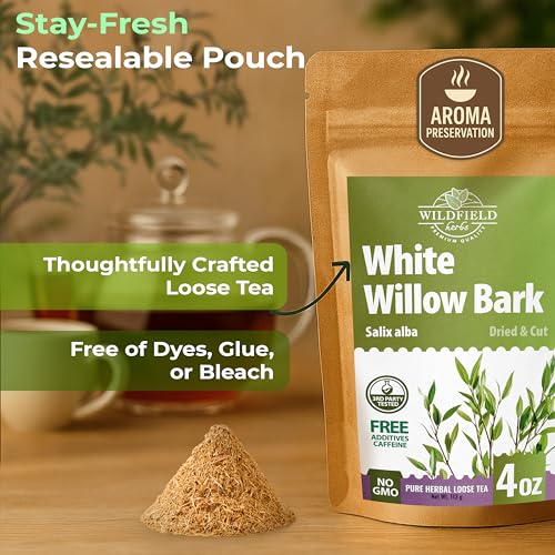 Image of 4 oz. White Willow Bark Tea Herbal (Salix Alba) - 113g White Willow Bark Herb Tea Corteza De Sauce