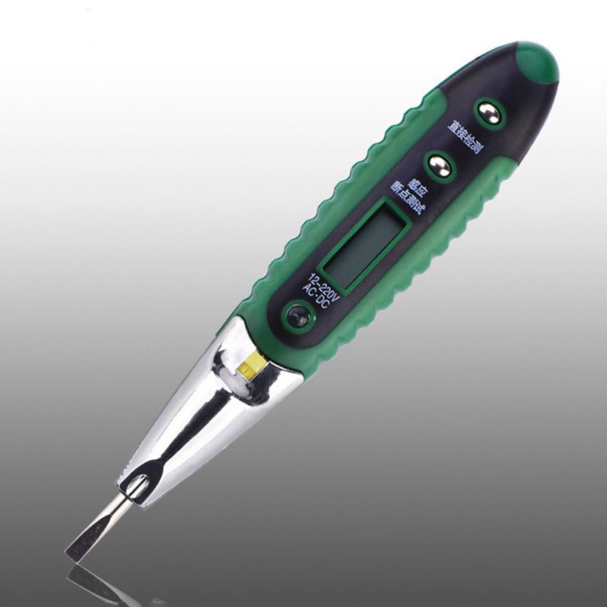 Digital Voltage Tester Pen and Direct Measurement with LED Flashlight, Plastic Alloy Head Electric Test Pen for Indirect Current Detection of 12-220v Voltage Range