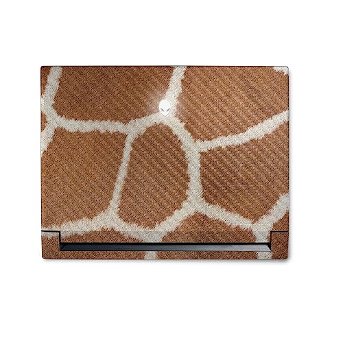 Image of MightySkins Carbon Fiber Skin Compatible With Alienware M18 R1 (2023) Full Wrap Kit - Giraffe Print | Protective, Durable Textured Carbon Fiber Finish | Easy To Apply & Change Styles | Made in the USA