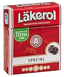 Läkerol Licorice Sugar Free Pastilles (4 Pack/Boxes) Imported Swedish Licorice (Special (Menthol))