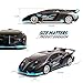 KULARIWORLD Remote Control Car for Boys Fast 1/18 Scale Rechargeable RC Vehicle Cars Toys Xmas Gifts for Kids High Speed with Headlights (Black Blue)
