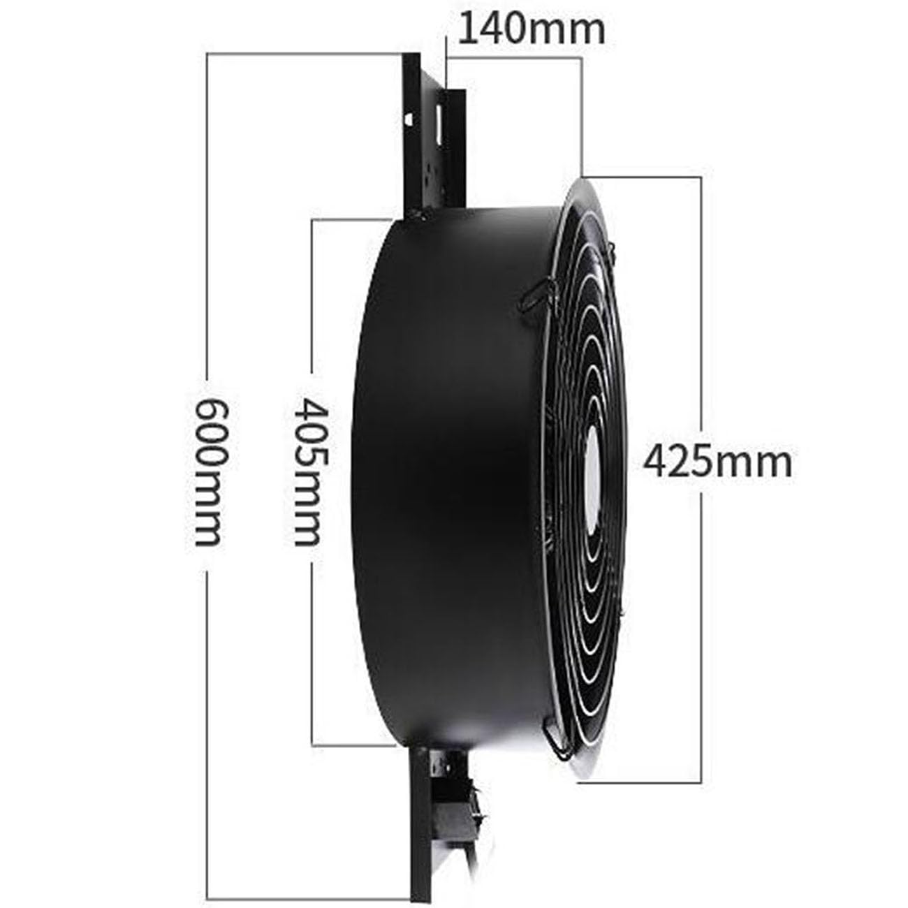 ICEMOB Aspiratore Bagno,Estrattore Aria Flusso Assiale,Griglia Metallica,Ventola Aspirazione Cucin,per Booster,Officina,Garage,Tenda da Crescita Soffiatore di Scarico,16 Inches