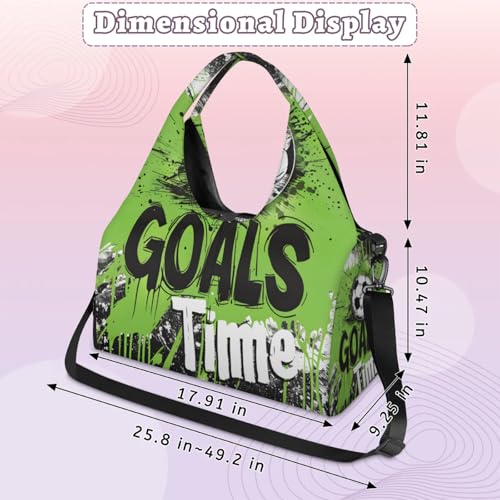 Yoga Tote Bag for Women Soccer Sport Beach Bag with Shoe Storage & Yoga Mat Strap Waterproof Weekender Duffle Bag for Travel Fitness Weekend Trips3