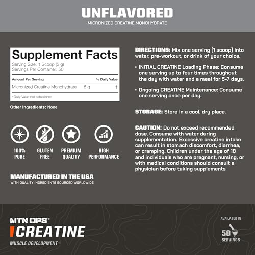 MTN OPS Creatine Monohydrate Powder for Strength, Unflavored - Image 4