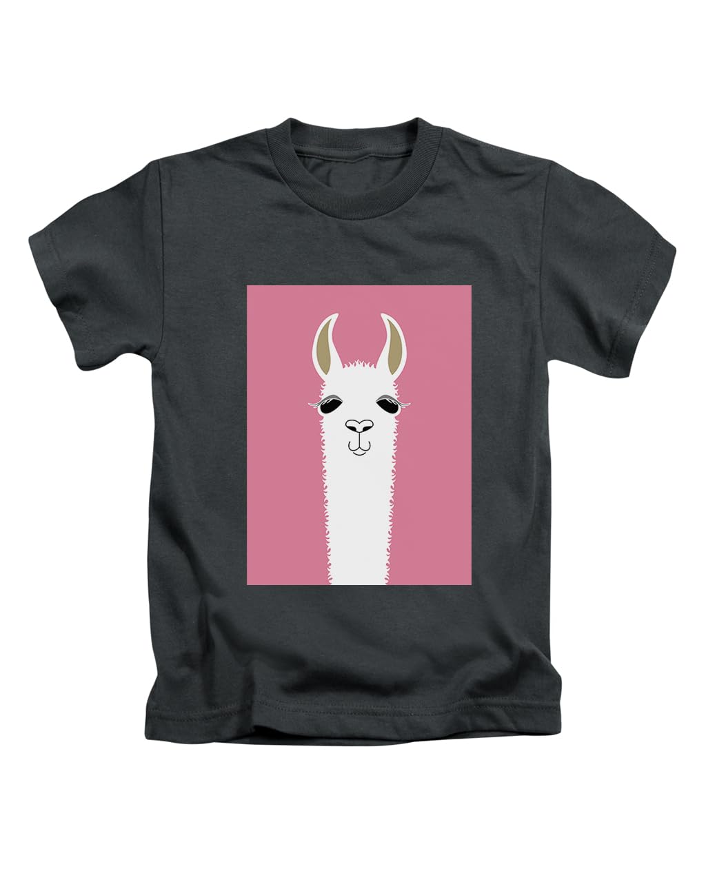 New Spirit Original Unisex Black Pink Square Box Llama, Cute Animal Animals Llamas Alpaca Tee T-Shirt Funny T Shirt Top