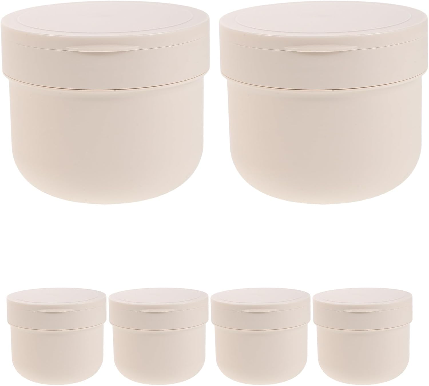 6pcs Ml Plastic Body Scrub Jar with Lid and Spoon, Travel-friendly Large Capacity Cosmetic Container for Face Cream and Sugar Scrub Storage, Versatile and Keeps Containers Cleaner