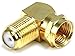 Monoprice 106775 F Type Right Angle Female to Male Adapter, Gold Plated (2 Pack)
