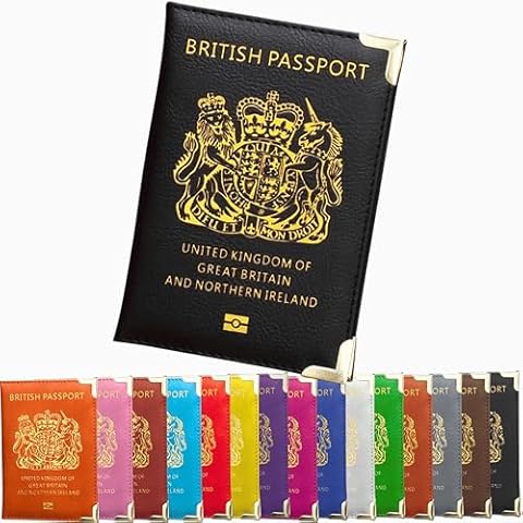 HITHIKA British PU Leather Passport Holder Cover