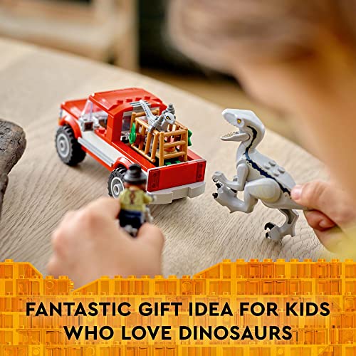 76946 LEGO® Jurassic World Captura dos Velociraptores Blue e Beta; Kit de Construção (181 peças)