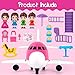 XDUOYJOY Pink Airplane Toy for Kids, Plane Toys with Dolls, Furniture and Accessories for Boys Girls Birthday, Toy Aircraft Push and Go Action, Easy to Store