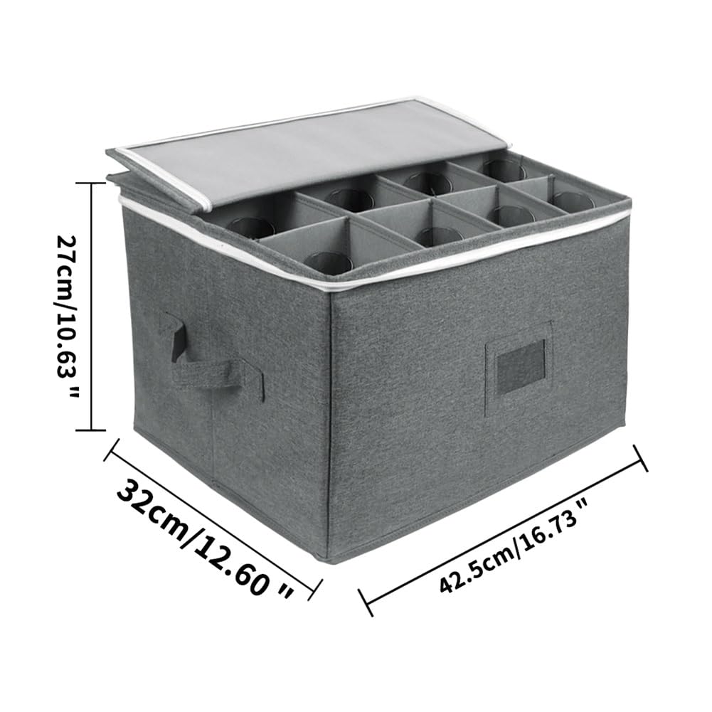 JOUSE Caja de Almacenamiento de Copas de Vino Caja de Almacenamiento de Copas Plegable