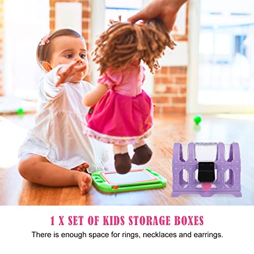 Balacoo Trinket Boxes 1 Set Girls Treasure Chest Box Vintage Treasure Chest Transparent Trinket Jewelry Box Gift Box Ring Case For Girls Ladies Women Purple Rose Jewelry Box #TOP4