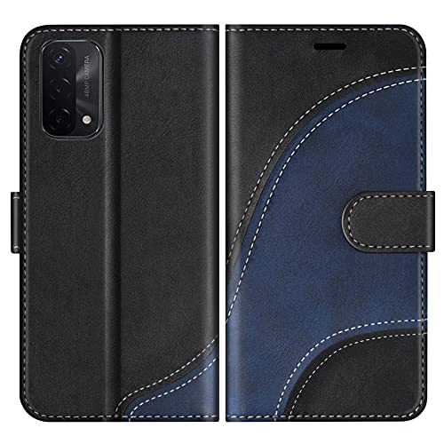 BoxTii Coque pour Oppo A74 5G / Oppo A93 5G / Oppo A54 5G, Portefeuille Etui en Cuir PU, Magnétique Protection Housse Coque pour Oppo A74 5G / Oppo A93 5G / Oppo A54 5G, Noir