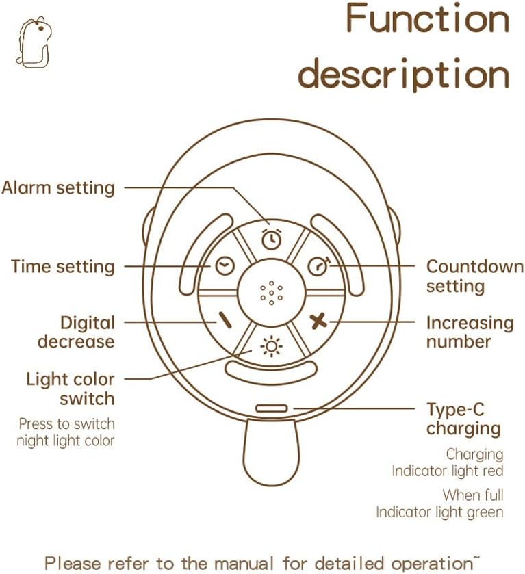 Cute Unicorn Child Night Light Kids Lamp, 7 Colour Changing LED Portable Animal Silicone Lights, USB Chargeable Alarm Clock Decor Gifts For Childrens Nursery Toddler Bedroom Bedside Kawaii Room