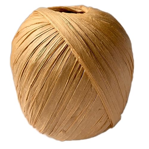Image of Crochet Now | Raffia Yarn Eco Friendly Paper Yarn 50 Grams /70 mtrs for Handknitting /Crochet /Gift Packing and DIY Handmade (Beige)