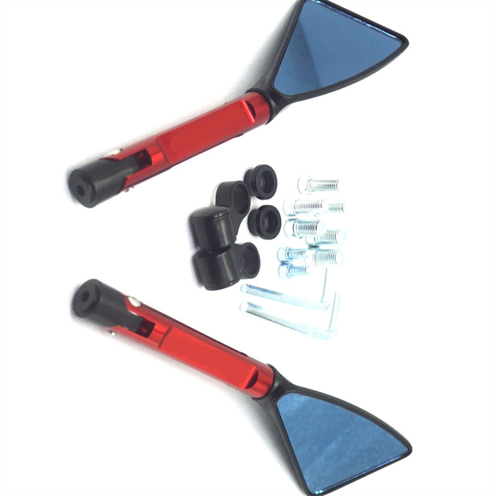 Rétroviseur pour Suzuki B-King BKING 2008 2009 2010 2011 Rétroviseur De Moto Universel CNC Rétroviseur Latéral (Color : Rot)