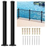 Egadis 2 Pack 2.56 in x 2.56 in x 39 in Aluminum Railing Post with Screws