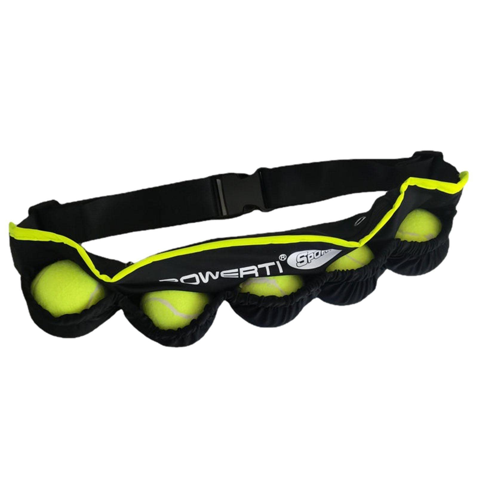 Tennis Ball Belt Pouch - Five Loaded Waist Hip Bags, Adjustable Waist Bag Ball Holder for Tennis & Golf