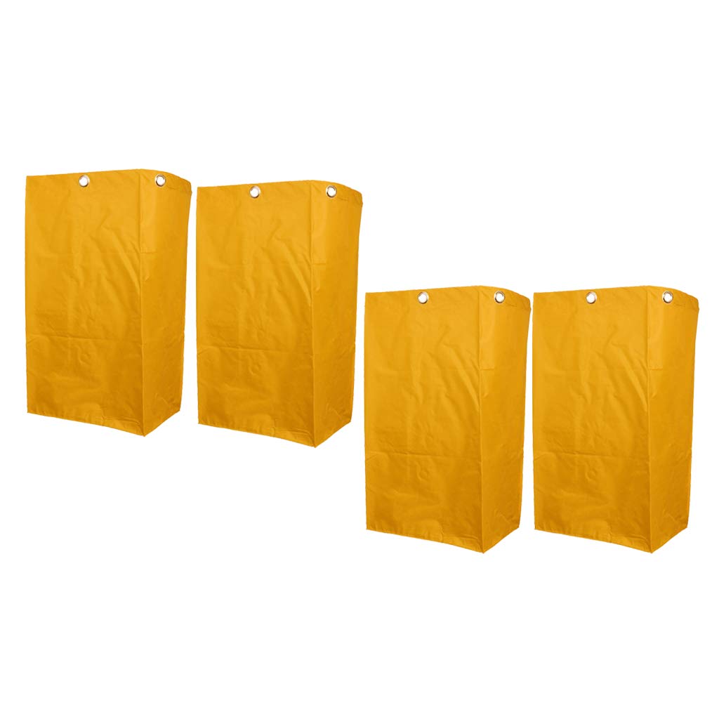 Colcolo 4x Bolsa de Limpieza 40x28x69cm Estuche de Tela para Herramientas de Limpieza de Tareas Domésticas Amarillo