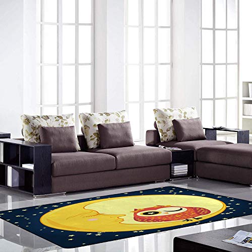 Tapis grande taille CHEHONG au design moderne oiseau de salon