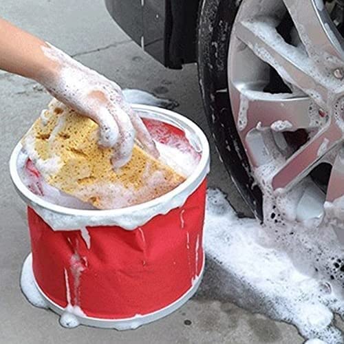 Récipient de stockage d'eau pliable, seau portable étanche 9L, sac de transport de pêche en plein air pour le recyclage de l'eau et des ordures