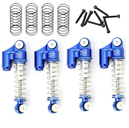 Powerhobby Axial SCX24 Aluminum Threaded Mini/Micro Shocks (4) Front/Rear (Blue)
