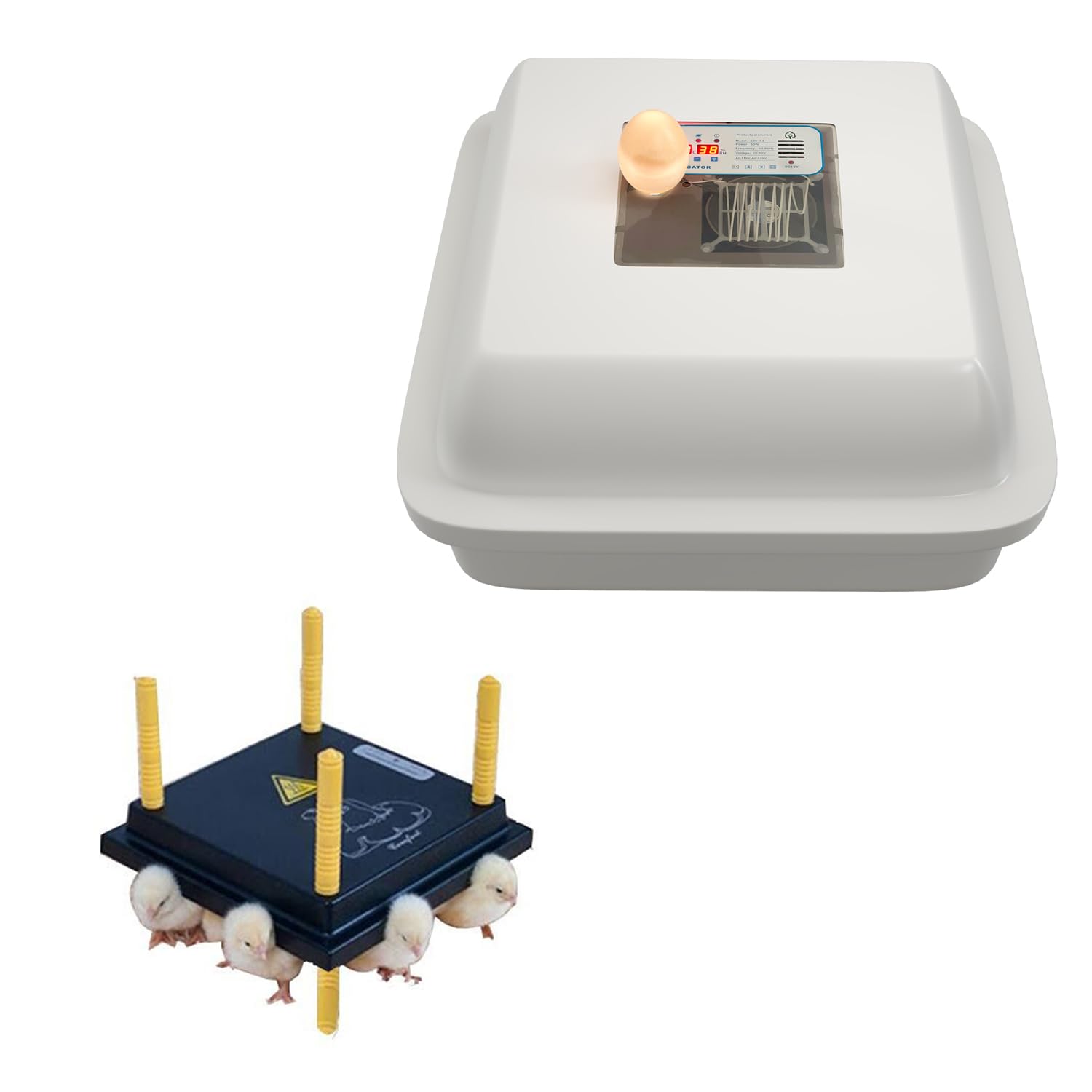 56 double-walled body, fully Automatic egg incubator, plus outdoor Artificial mother, multi-power, chicken poultry incubator, hatching machine, solar, incubator machine, فقاسه ، فقاسه‌ بیض