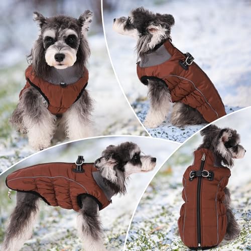Norbi-Dog-Coat-with-Harness-Dog-Winter-Coat-Reflective-Cozy-Dog-Coats-for-Small-Dogs-Solid-Dog-Jacket-Dog-Cold-Weather-Coats Norbi Dog Coat with Harness Dog Winter Coat Reflective Cozy Dog Coats for Small Dogs Solid Dog Jacket Dog Cold Weather Coats