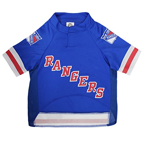 Image of NHL New York Rangers Jersey for Dogs & Cats, Small. - Let Your Pet Be A Real NHL Fan!